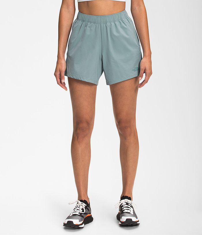 The North Face Womens Shorts Wander 5 Inch 187FQRYCX - Silver Blue